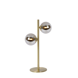 LUCIDE – TYCHO BRASS TABLE LAMPKA KULKI SMOKY