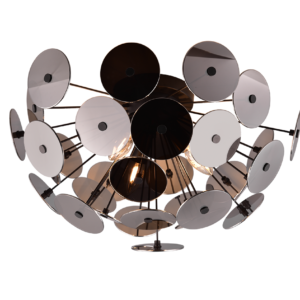 TRIO LIGHTING – DISCALGO BLACK PLAFON PÓŁKULA