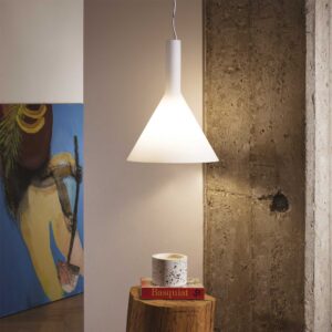 IDEAL LUX – COCKTAIL SP1 BIG BIANCO LAMPA WISZĄCA SZKLANY LEJEK