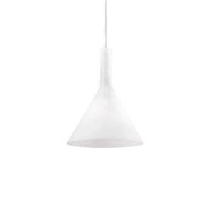IDEAL LUX – COCKTAIL SP1 SMALL BIANCO LAMPA WISZĄCA SZKLANY LEJEK