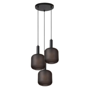 eloise 3 ring czarna lampa1 ze szkla lamperiaconcept