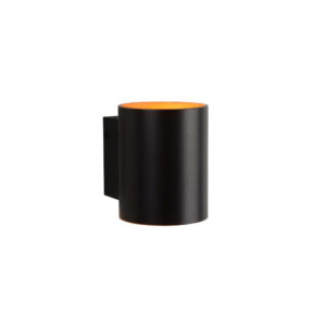 LUCIDE – XERA BLACK ROUND METALOWY KINKIET