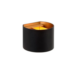 LUCIDE – XIO BLACK OKRĄGŁY KINKIET Z PRZESŁONĄ