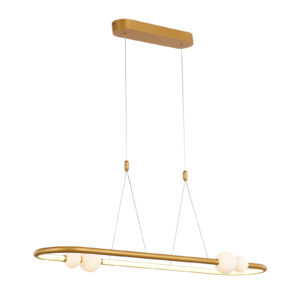 ITALUX – LOZANNA C GOLD WISZĄCA LAMPA OWAL LED DIM