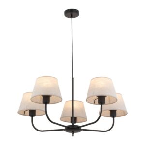 chicago 5 lampa wiszaca lniany abazurek lamperiaconcept