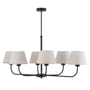TK LIGHTING – CHICAGO VI LINEN LAMPA WISZĄCA Z ABAŻURKAMI