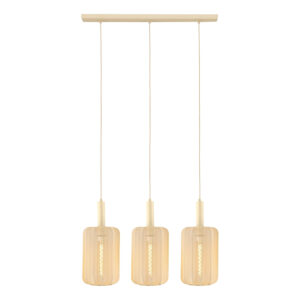 LUCIDE – CORINA III CREAM PODŁUŻNA LAMPA WISZĄCA Z ABAŻUREM