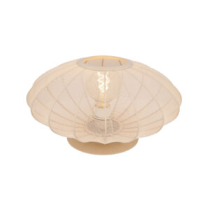 LUCIDE – CORINA TABLE CREAM LAMPKA NOCNA Z ABAŻUREM