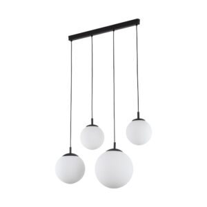 TK LIGHTING – ESME IV WHITE LAMPA WISZĄCA OPALOWE KULE NA LISTWIE