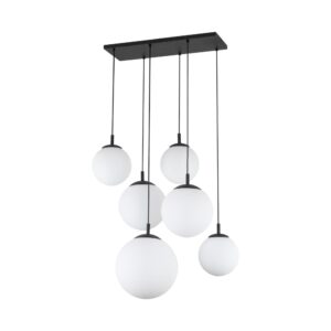 TK LIGHTING – ESME VI PANEL WHITE LAMPA WISZĄCA OPALOWE KULE