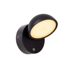 LUCIDE – FINN BLACK KINKIET OUTDOOR LED Z CZUJKĄ ZMIERZCHU