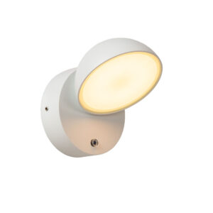 LUCIDE – FINN WHITE KINKIET OUTDOOR LED Z CZUJKĄ ZMIERZCHU