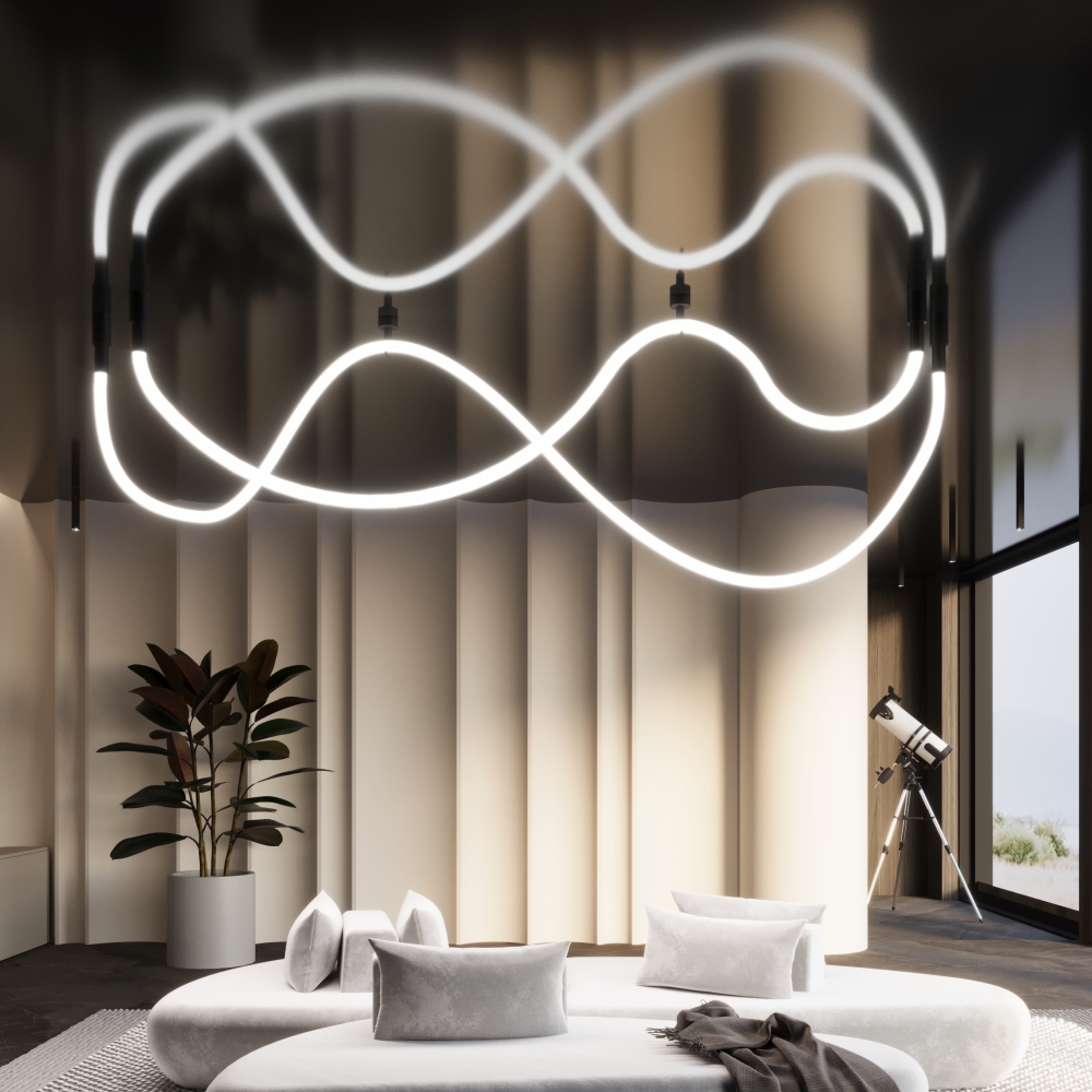 hebi-420-nadtykowa-lampa-waz-led0-lamperiaconcept Hebi lampa wąż led w wersji podtynkowej i nadtynkowa, która daje równo rozproszone światło. Doskonałe rozwiązanie jako oświetlenie na poddaszu i do niskich pomieszczeń.