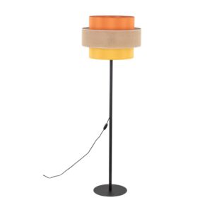 TK LIGHTING – TRIO JUTA CEGLANA PODŁOGOWA LAMPA DUŻY ABAŻUR