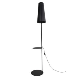 zing czarna lampa podlogowa z polka lamperiaconcept
