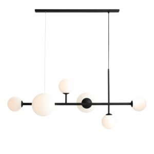 ARTERA – DIONE VI BLACK LISTWA LAMPA WISZĄCA KULE