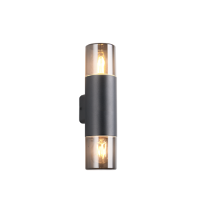 TRIO LIGHTING – HOOSIC II SMOKY ZEWNĘTRZNY KINKIET TUBA