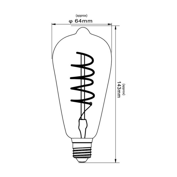 zarowka led e27 edison spiral lamperiaconcept