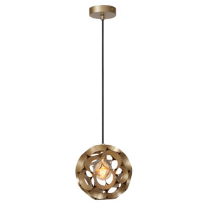 LUCIDE – HANNELORE 30 MATT GOLD LAMPA WISZĄCA METALOWA KULA