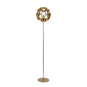 hannelore matt brass floor lampa metalowa kula 1 lamperiaconcept