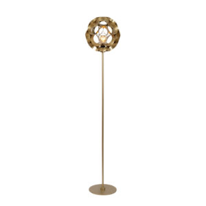 hannelore matt brass floor lampa metalowa kula lamperiaconcept