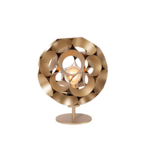 LUCIDE – HANNELORE TABLE MATT GOLD LAMPA METALOWA KULA