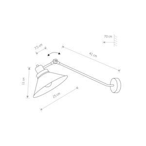 techno kinkiet loftowy wysiegnik 1 lamperiaconcept