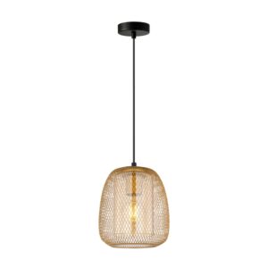 ITALUX – AMIRIA AMBER LAMPA WISZĄCA ABAŻUR SIATECZKA