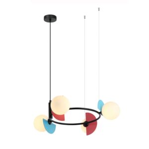ITALUX – NAUTI IV RING KOLOROWA LAMPA WISZĄCA