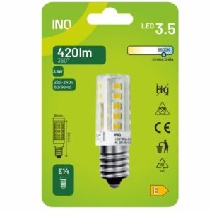 INQ - ŻARÓWKA DO OKAPU E14 T16 6.5K 390LM 3,5W CORN