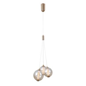 ITALUX – BUTERO III LAMPA WISZĄCA LED KULKI BURSZTYN