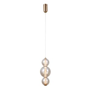 ITALUX – BUTERO III PIONOWA LAMPA WISZĄCA LED KULKI BURSZTYN