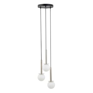 SIGMA LIGHTING – DAISY III LAMPA SREBRNA WISZĄCA BIAŁY KLOSZ