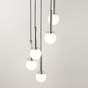 daisy 5 srebrna lampa biale kulki 1 lamperiaconcept