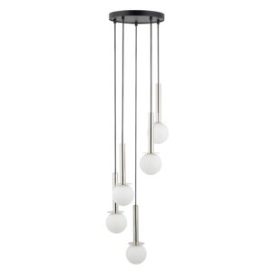SIGMA LIGHTING – DAISY V LAMPA WISZĄCA SREBRNA BIAŁY KLOSZ