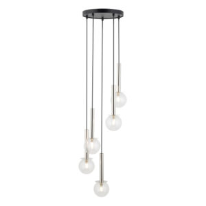 daisy 5 srebrna lampa przezroczyste kulki lamperiaconcept
