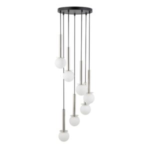 daisy 7 srebrna lampa biale kulki lamperiaconcept