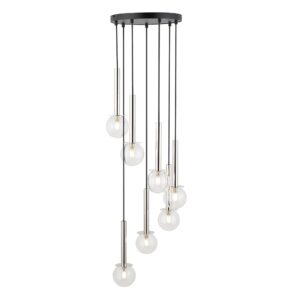 daisy 7 srebrna lampa przezroczyste kulki lamperiaconcept