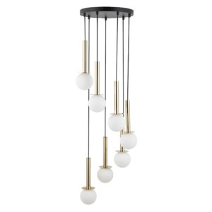 SIGMA LIGHTING – DAISY VII ZŁOTY ŻYRANDOL BIAŁE KULKI