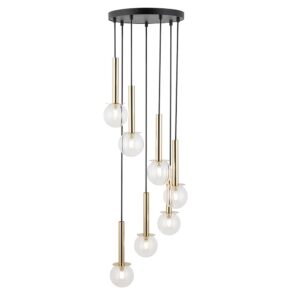 SIGMA LIGHTING – DAISY VII ZŁOTY ŻYRANDOL KULE PRZEZROCZYSTE