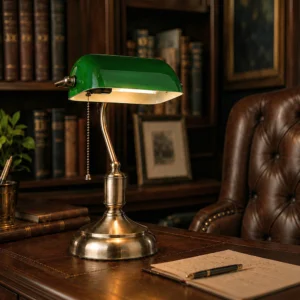 lampa biurkowa bankierska zielona VT 7151 GR wizka 2 lamperiaconcept
