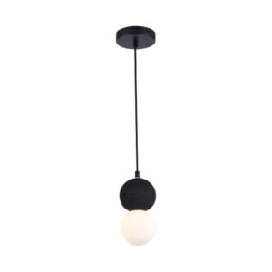 V-TAC – LAMPA WISZĄCA KULE LASTRYKO VT-7987 MARMUR CZARNY+BIAŁY