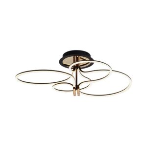 V-TAC – LAMPA SUFITOWA LED DO SALONU VT-7981 CZARNO ZŁOTA