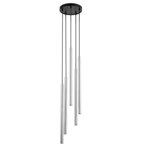 SIGMA LIGHTING – SOPEL LUX V RING SREBRNA LAMPA WISZĄCA RURKI