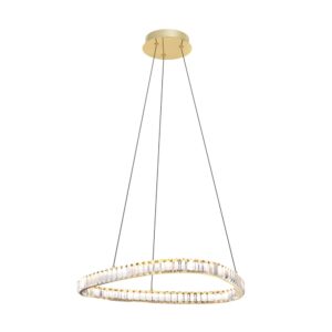 ZUMA LINE – ATHESA I ZŁOTA LAMPA WISZĄCA RING LED NA PILOTA