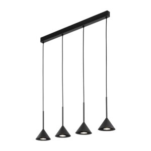 TK LIGHTING – CONO BLACK MINI IV LAMPA WISZĄCA PODŁUŻNA STOŻKI