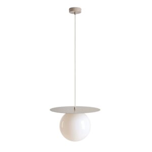 loop L beige lampa kula mleczna lamperiaconcept