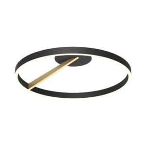 ZUMA LINE – MALU CZARNO ZŁOTA LAMPA SUFITOWA RING LED NA PILOTA