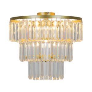 ZUMA LINE – TIFANNY MATT GOLD LAMPA SUFITOWA GLAMOUR