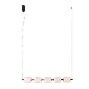 Elena 5 Lampa wabi sabi z kloszami polweczonymi szlachetnym jedwabiem morwowym.